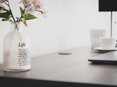 vase transparent blanc