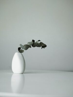 Vase blanc en céramique